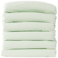 Foundations FS-FS-MT-06 SafeFit 52 inch x 28 inch x 6 inch Mint 100% Cotton Elastic Fitted Sheets for 1 inch-6 inch Full Size Crib Mattresses - 6/Pack