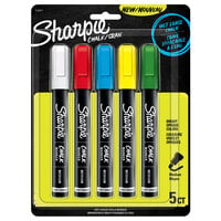 Sharpie 2103011 Assorted Color Medium Bullet Tip Wet Erase Chalk Markers - 5/Pack