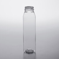 12 oz. Customizable Tall Square PET Clear Juice Bottle - 228/Bag