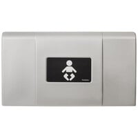 Foundations 200-EH-04 Ultra Metallic Horizontal Baby Changing Station / Table with EZ Mount Backer Plate, Dual Liner Dispenser, and 2 Bag Hooks