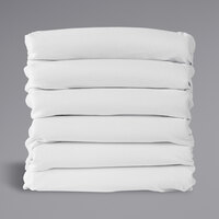 Foundations ZS-P1-WH-06 SafeFit 38 inch x 24 inch x 1 inch White 100% Cotton Knit Zipper Fitted Sheets for Compact Playard Mattresses - 6/Pack