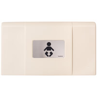 Foundations 200-EH-08 Ultra Classic Cream Horizontal Baby Changing Station / Table with EZ Mount Backer Plate, Dual Liner Dispenser, and 2 Bag Hooks