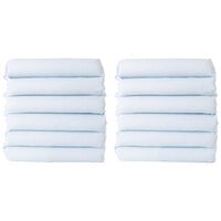 Foundations CS-TS-BL-12 CozyFit 20 inch x 40 inch Blue Cotton Blend Sheet Set for Toddler Cots - 12/Pack