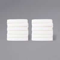 Foundations CS-TS-WH-12 CozyFit 20" x 40" White Cotton Blend Sheet Set for Toddler Cots - 12/Pack