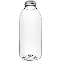 16 oz. Customizable Square PET Clear Juice Bottle - 160/Bag