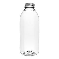 16 oz. Customizable Square Milkman PET Clear Juice Bottle - 160/Bag