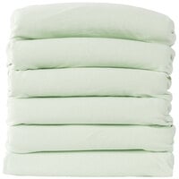 Foundations FS-NF-MT-06 SafeFit 38 inch x 24 inch x 4 inch Mint 100% Cotton Elastic Fitted Sheets for 1 inch-4 inch Compact Crib Mattresses - 6/Pack