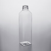 32 oz. Tall Square Clear PET Juice Bottle - 104/Bag