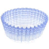 Ateco 1" x 3/4" Blue Striped Mini Baking Cups - 200/Box