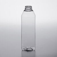 32 oz. Square PET Clear Juice Bottle - 104/Bag