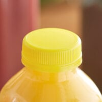 Yellow Unlined Tamper-Evident Cap for Juice Bottles - 2500/Case