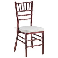 Lancaster Table & Seating Mahogany Wood Chiavari Chair with Ivory Cushion