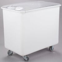 Cambro IB44148 42.5 Gallon / 680 Cup White Flat Top Mobile Ingredient Storage Bin with Sliding Lid