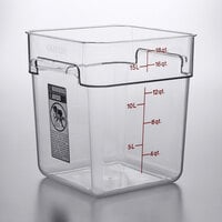 Cambro CamSquares® Classic 18 Qt. Clear Square Polycarbonate Food Storage Container