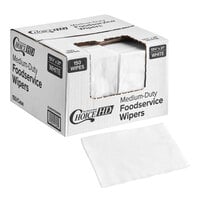 Choice 13 1/2" x 21" White Medium-Duty Foodservice Wiper - 150/Case