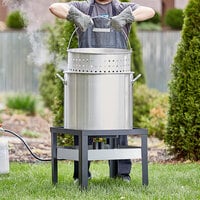 Backyard Pro 100 Qt. Aluminum Outdoor Seafood Boiler / Steamer Kit - 110,000 BTU