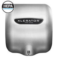 Excel XL-SB-H-1.1N 110/120 XLERATOR® Stainless Steel Cover High Speed Hand Dryer with HEPA Filter - 110/120V, 1500W