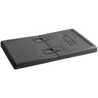 Cambro EPPFLID110 Cam GoBox® Black Full Size Top Loader Flip Top Lid