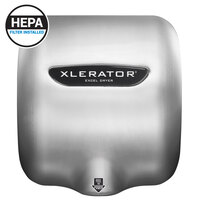 Excel XL-SB-H-1.1N 208/277 XLERATOR® Stainless Steel Cover High Speed Hand Dryer with HEPA Filter - 208/277V, 1500W