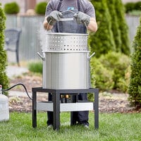 Backyard Pro 80 Qt. Aluminum Outdoor Seafood Boiler / Steamer Kit - 110,000 BTU