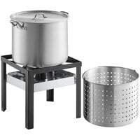 Backyard Pro 80 Qt. Aluminum Outdoor Seafood Boiler / Steamer Kit - 110,000 BTU