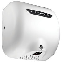 Excel XL-BW-H-1.1N 208/277 XLERATOR® White Thermoset Resin Cover High Speed Hand Dryer with HEPA Filter - 208/277V, 1500W