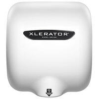 Excel XL-BW-H-1.1N 208/277 XLERATOR® White Thermoset Resin Cover High Speed Hand Dryer with HEPA Filter - 208/277V, 1500W