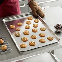 Baker's Lane Full Size 18 Gauge 18 inch x 26 inch Wire in Rim Aluminum Bun Pan / Sheet Pan