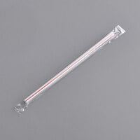 Choice 7 3/4" Jumbo Red and White Striped Wrapped Flex Straw - 10000/Case