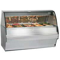 Alto-Shaam TY2SYS-72 SS Stainless Steel Heated Display Case with Curved Glass and Base - Full Service 72 inch