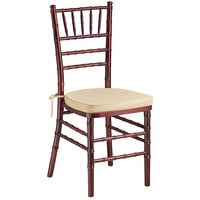 Lancaster Table & Seating Mahogany Wood Chiavari Chair with Gold Cushion