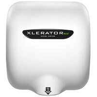 Excel XL-BW-ECO-H 208/277 XLERATOReco® White Thermoset Resin Cover Energy Efficient No Heat Hand Dryer with HEPA Filter - 208/277V, 500W