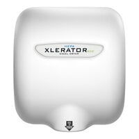 Excel XL-BW-ECO-H 208/277 XLERATOReco® White Thermoset Resin Cover Energy Efficient No Heat Hand Dryer with HEPA Filter - 208/277V, 500W