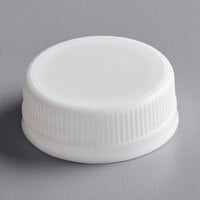 White Unlined Tamper-Evident Cap for Juice Bottles - 100/Pack