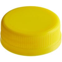 Yellow Unlined Tamper-Evident Cap for Juice Bottles - 100/Pack