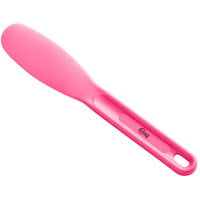 Choice 7 3/4 inch Smooth Polypropylene Sandwich Spreader with Neon Pink Handle
