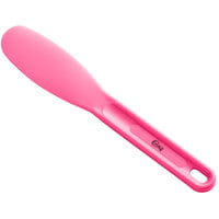 Choice 7 3/4" Smooth Polypropylene Sandwich Spreader with Neon Pink Handle