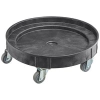 Lavex Industrial 550 lb. Gray Heavy-Duty 30 and 55 Gallon Drum / Trash Can Dolly