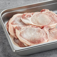 Hatfield Premium Reserve 6 oz. All-Natural Bone-In Center Cut Pork Chop - 27/Case