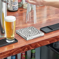 Regency 600BDR6SR 6 inch Stainless Steel Surface Mount Beer Drip Tray with Rinser