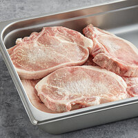 Hatfield Premium Reserve 8 oz. All-Natural Bone-In Center Cut Pork Chop - 20/Case