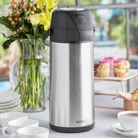 Acopa 3 Liter Stainless Steel Lined Airpot with Push Button