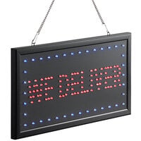 Choice 19 inch x 10 inch LED Rectangular We Deliver Sign with Two Display Modes