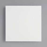 10 inch x 10 inch White Square Melamine-Coated Wood Cake Board with Feet