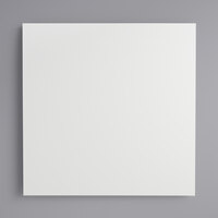 20 inch x 20 inch White Square Melamine-Coated Wood Cake Board with Feet