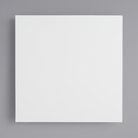 12 inch x 12 inch White Square Melamine-Coated Wood Cake Board with Feet