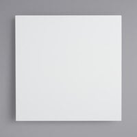 14 inch x 14 inch White Square Melamine-Coated Wood Cake Board with Feet