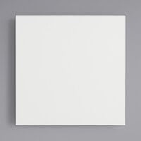 8 inch x 8 inch White Square Melamine-Coated Wood Cake Board with Feet