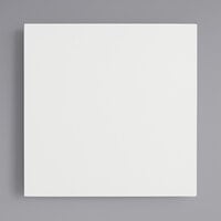 8" x 8" White Square Melamine-Coated Wood Cake Board with Feet