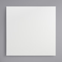 24 inch x 24 inch White Square Melamine-Coated Wood Cake Board with Feet
